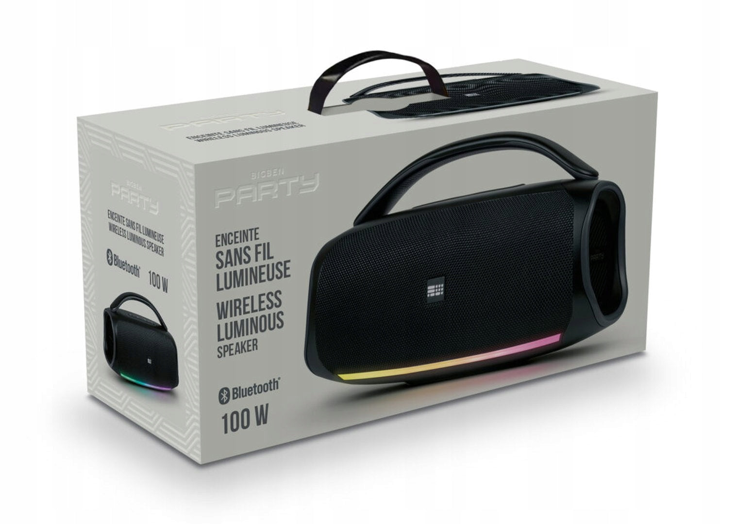 Big Ben Bluetooth Speaker Party Outdoor Premium LED Backlight 100W Brand Bigben Interactive