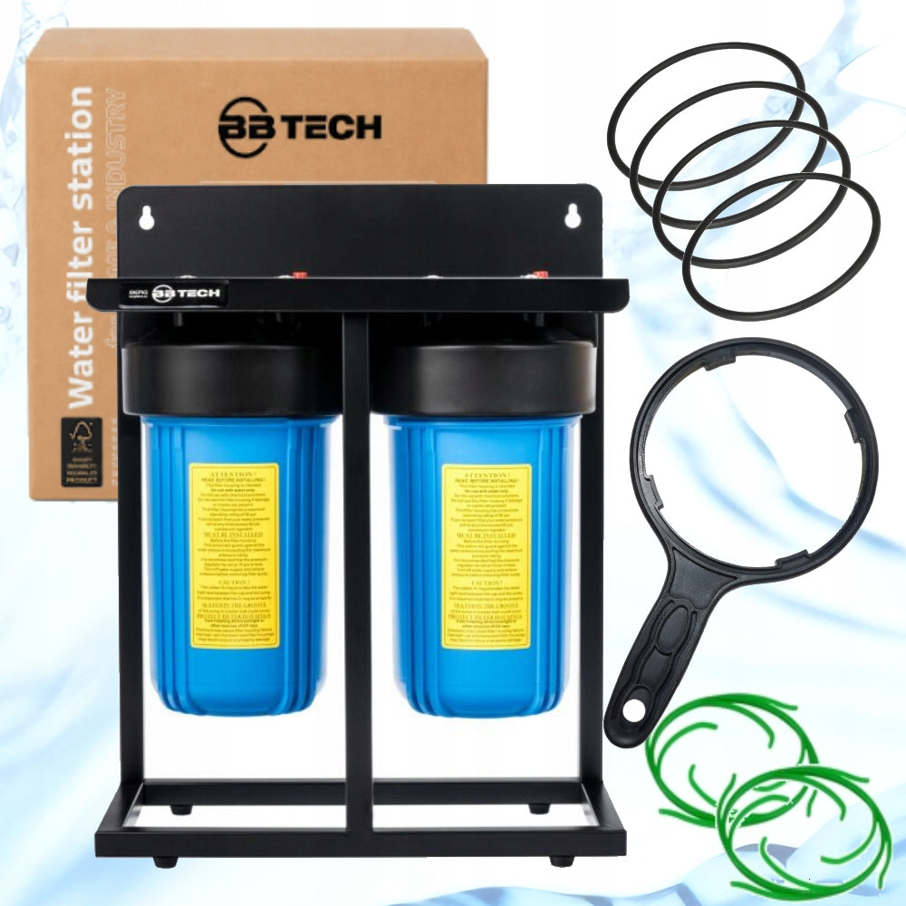 Big Blue 2x10" BBTECH Water Filter Station – 1" Filter 2 Stage System