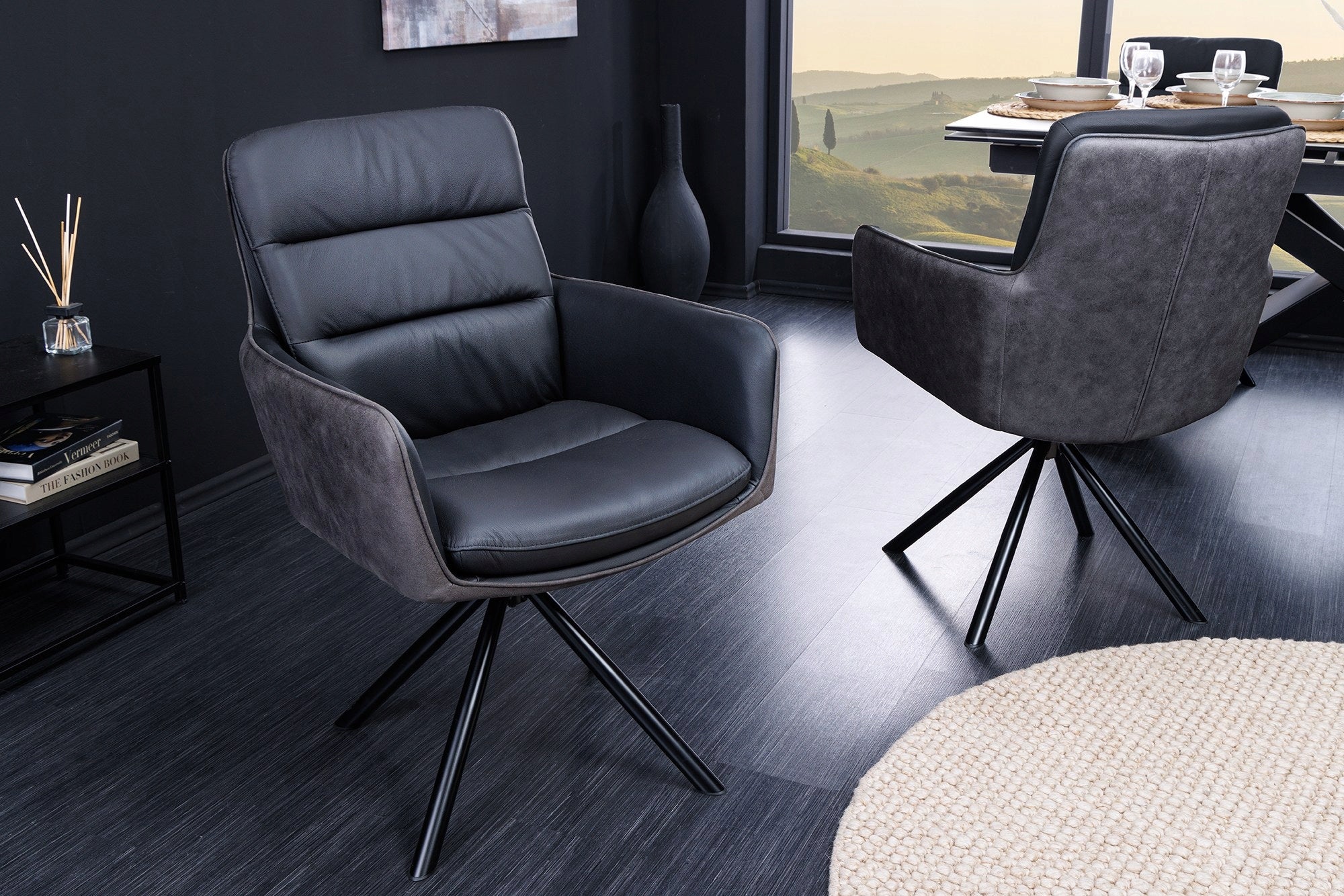 Big George chair with armrest in anthracite 43636