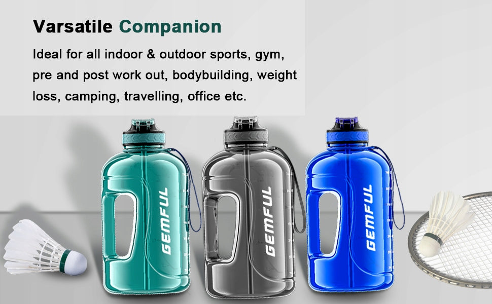 Big Water Bottle with Handle 3l Leakproof BPA Free Daily Drinks Jug for Gym Kind water bottle