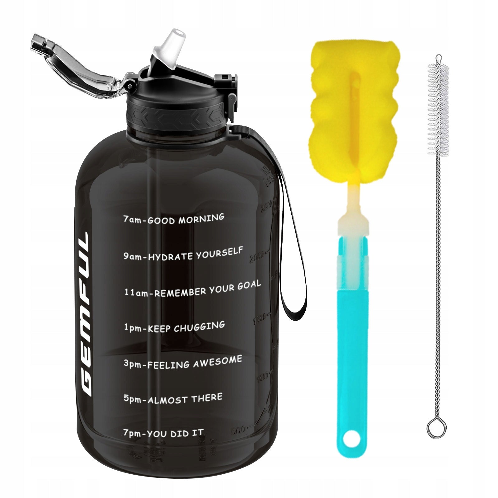 Big Water Bottle with Handle 3l Leakproof BPA Free Daily Drinks Jug for Gym