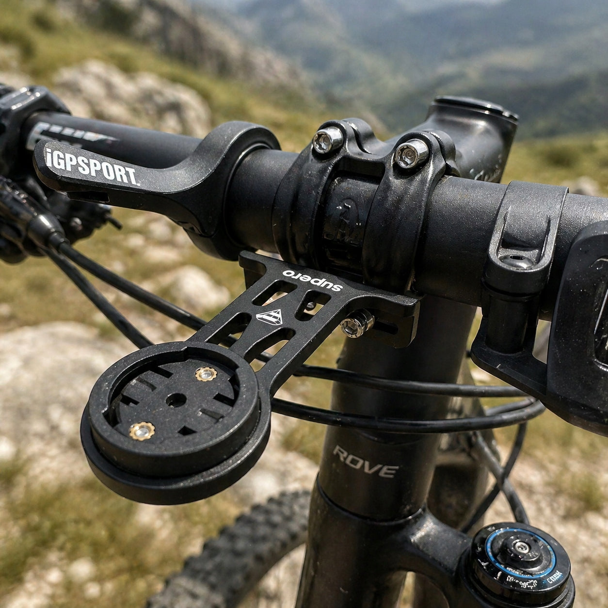 Bike Bridge Holder 2in1 Counter Handlebar for Garmin Wahoo Bryton Brand SUPERO