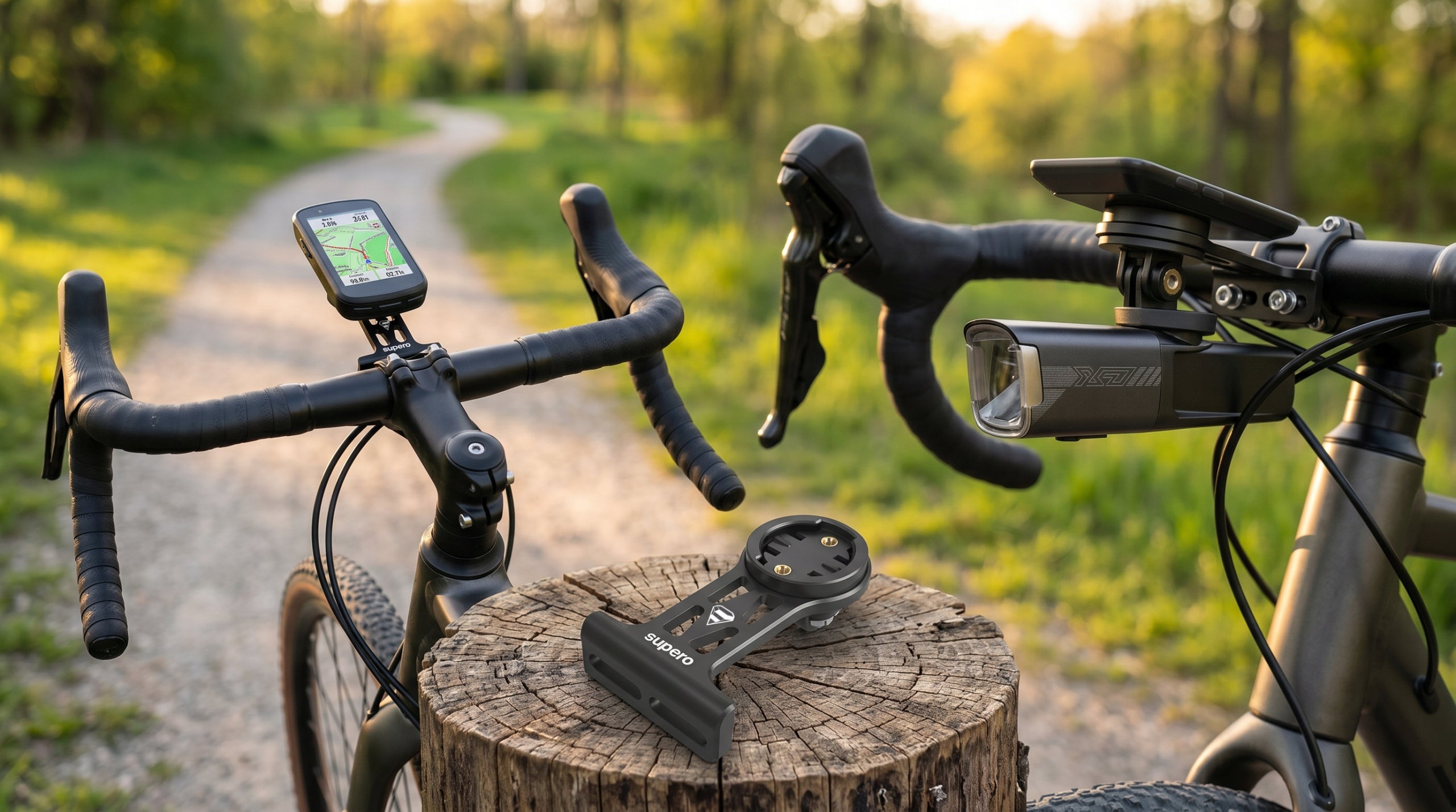 Bike Bridge Holder 2in1 Counter Handlebar for Garmin Wahoo Bryton Manufacturer code 5903814686260_SUPERO STEMMOUNT PRO (S8)
