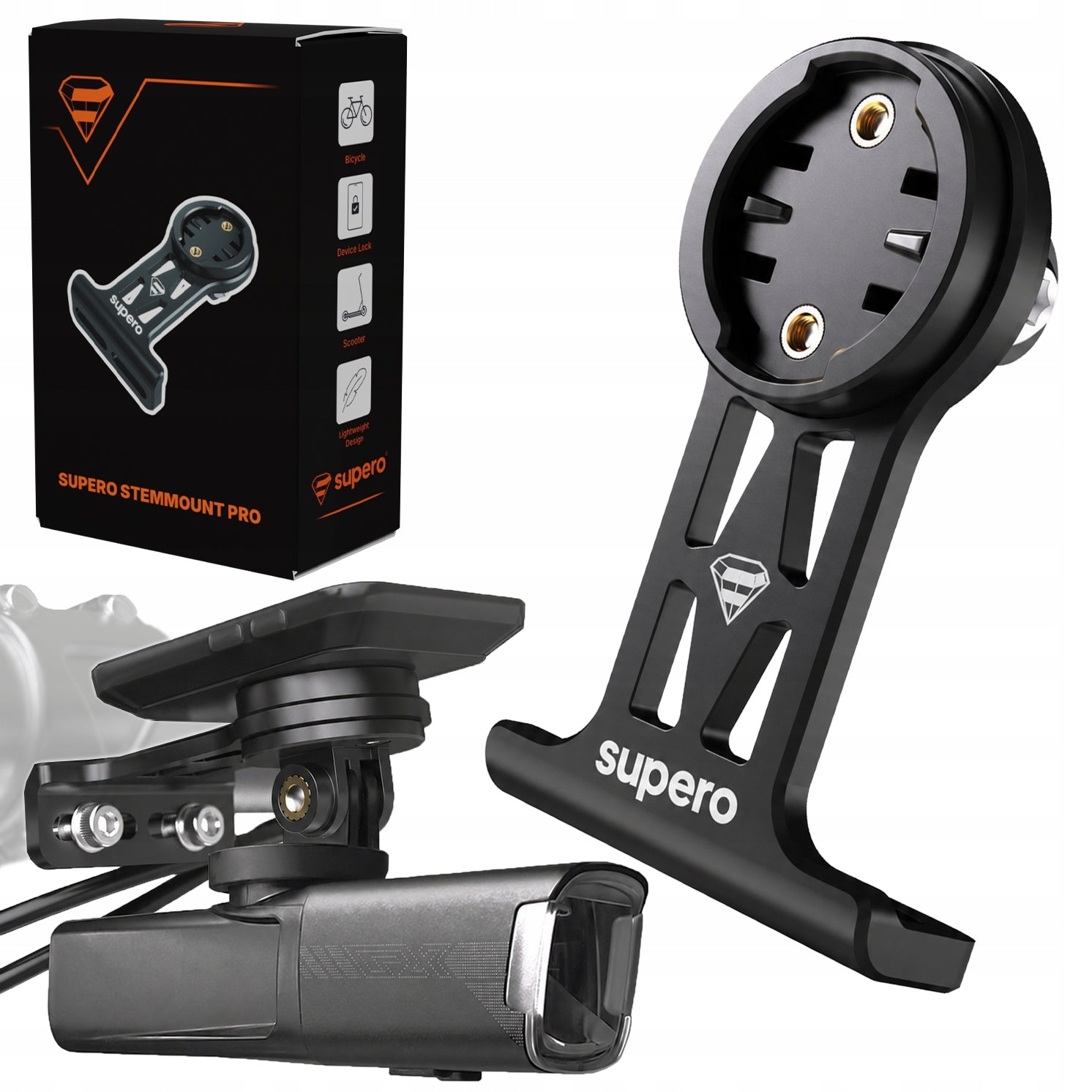Bike Bridge Holder 2in1 Counter Handlebar for Garmin Wahoo Bryton