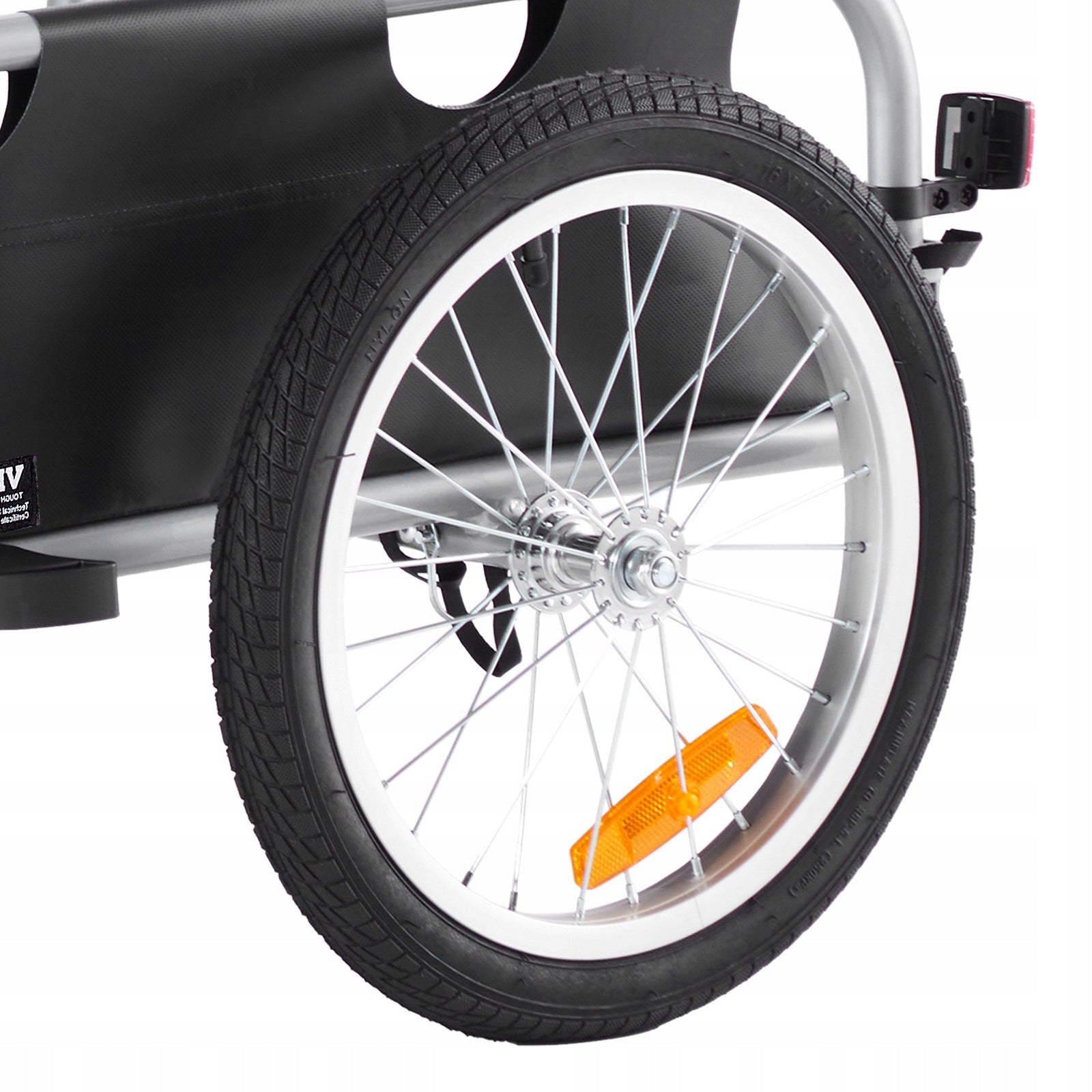 Bike Cargo Trailer 100LBS Foldable with Waterproof Cover 16 Wheels Length 135 cm
