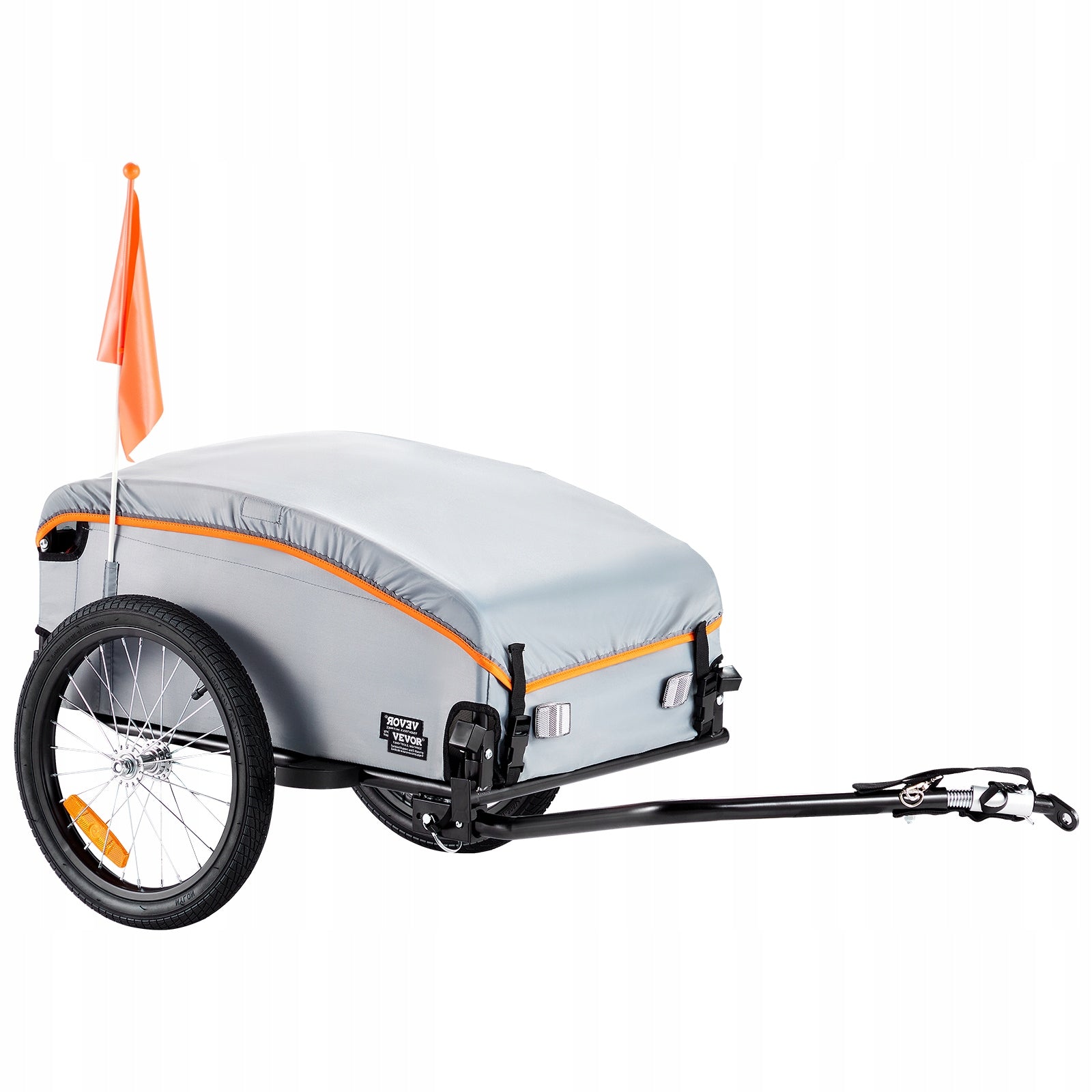 Bike Cargo Trailer 100LBS Foldable with Waterproof Cover 16 Wheels