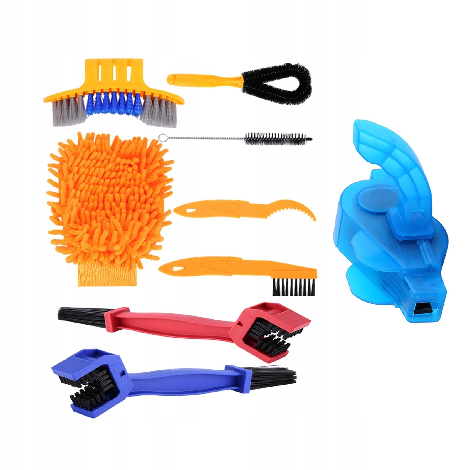 Bike Chain Cleaner Wash Cleaning Repair Practical Cleaner Kit 9 Pieces Packaging status original