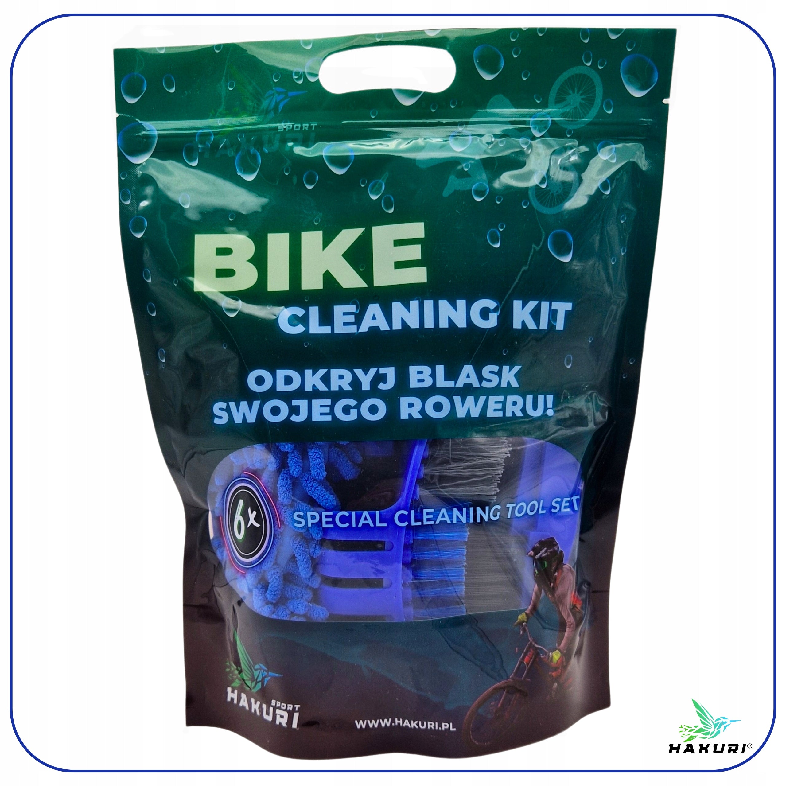 Bike Cleaning Kit Brushes for Washing Drive Chain Tires HAKURI EAN (GTIN) 5904496144413