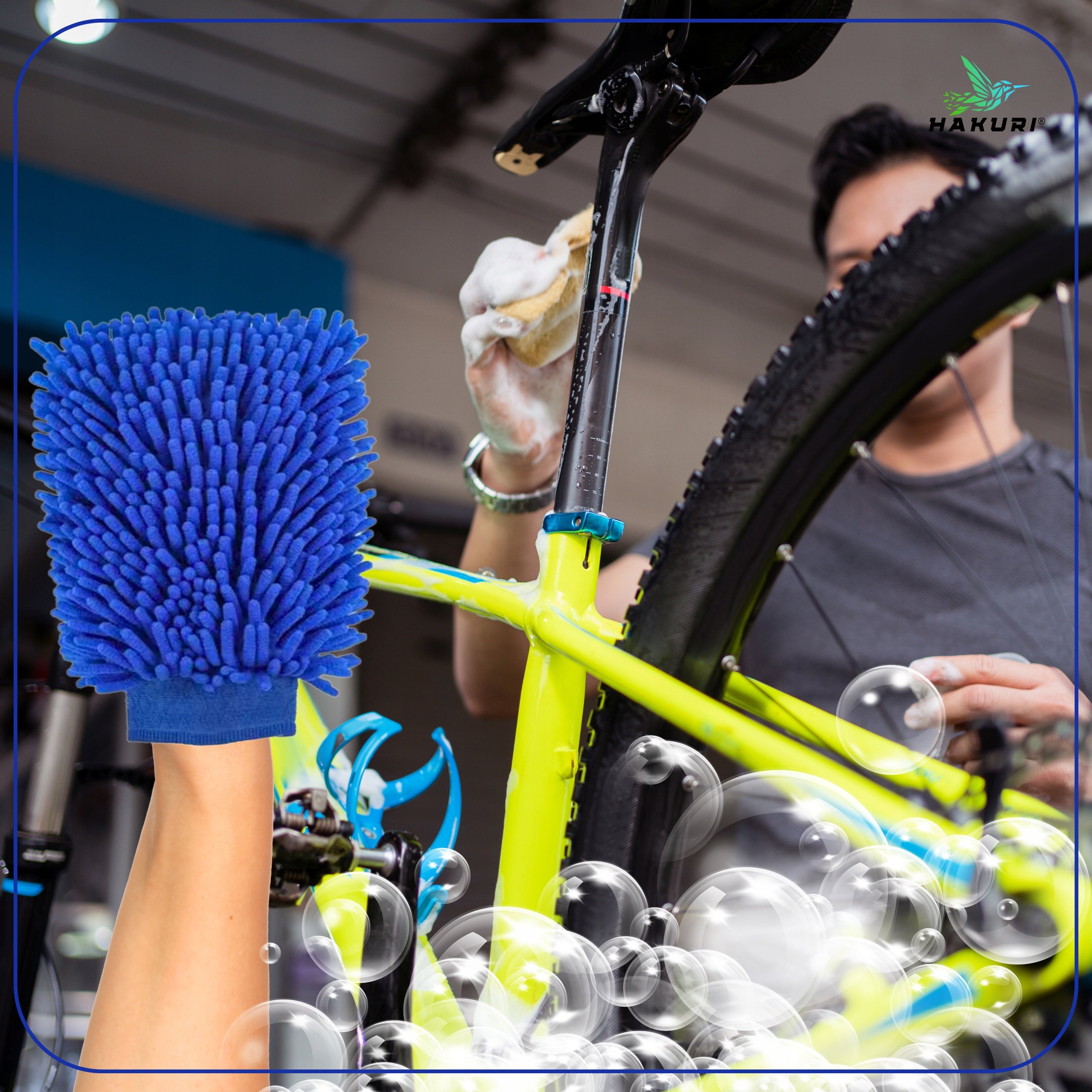 Bike Cleaning Kit Brushes for Washing Drive Chain Tires HAKURI Model Zestaw narzędzi do czyszczenia roweru Hakuri