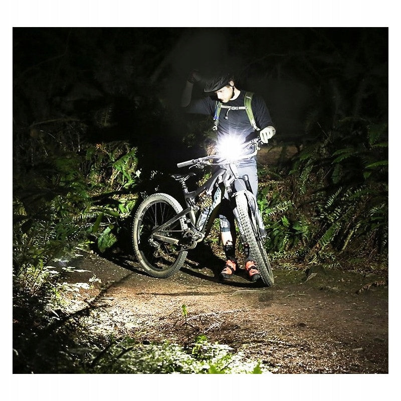 Bike Flashlight Usb Kilometer Counter Speedometer Blue Light source LED