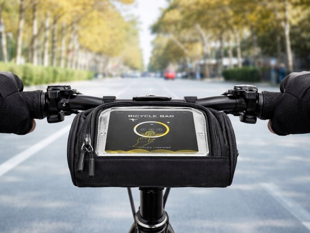 Bike Handlebar Bag Waterproof Pouch Shoulder Phone Case Kind front