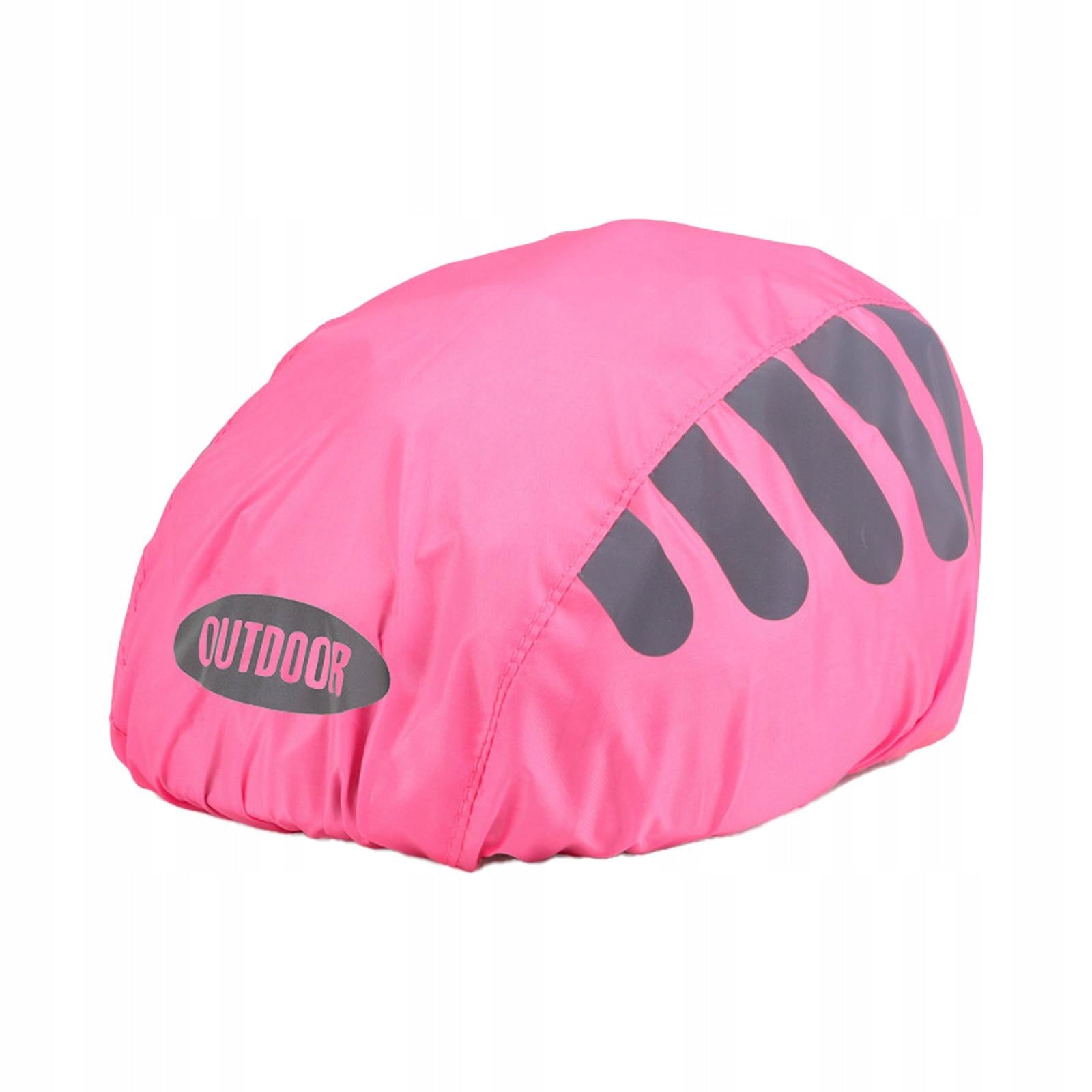 Bike Helmet Cover, Bicycle Helmet Rain Cover, High Visibility Pink