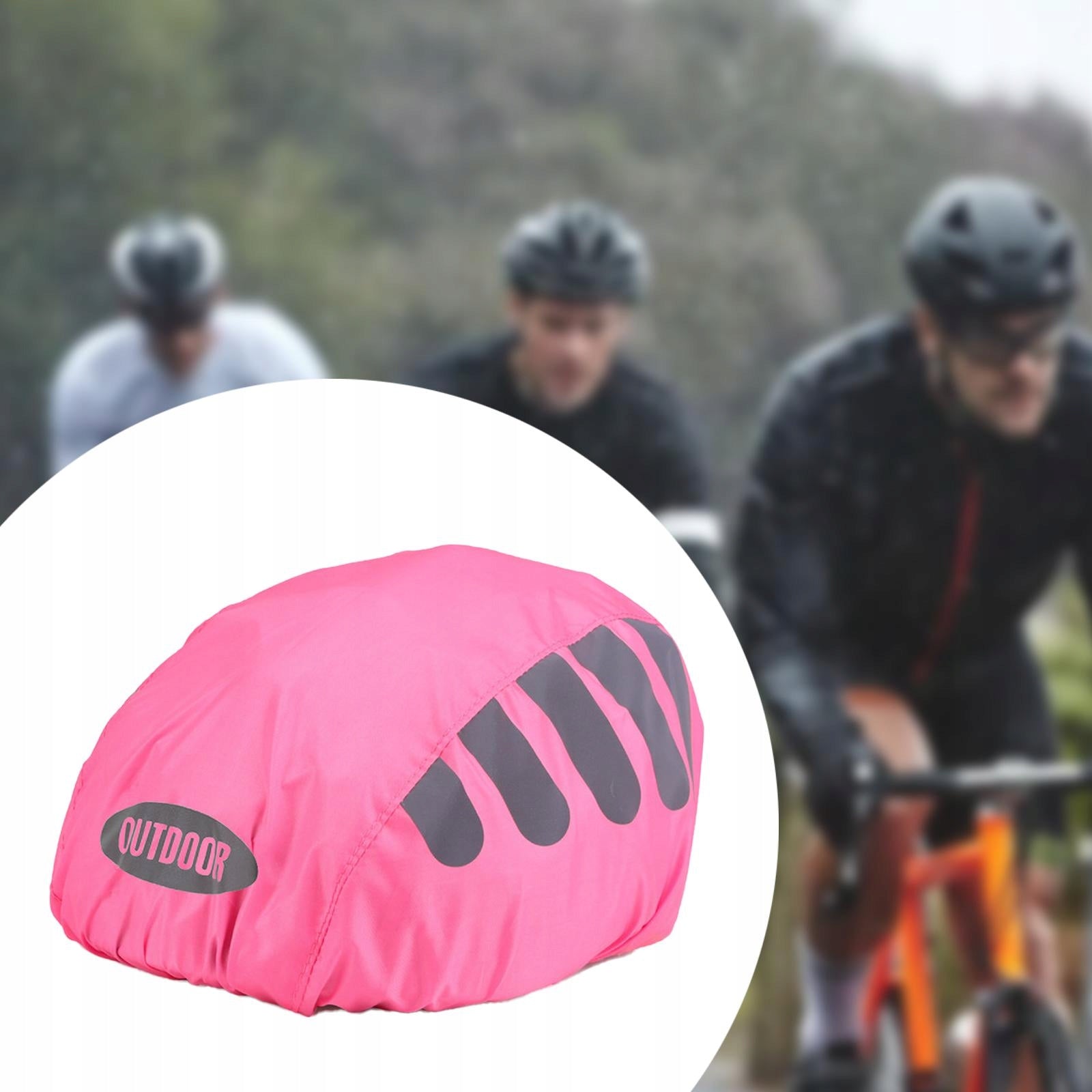 Bike Helmet Cover Dustproof Reusable Lightweight Bicycle Helmet Rain Pink