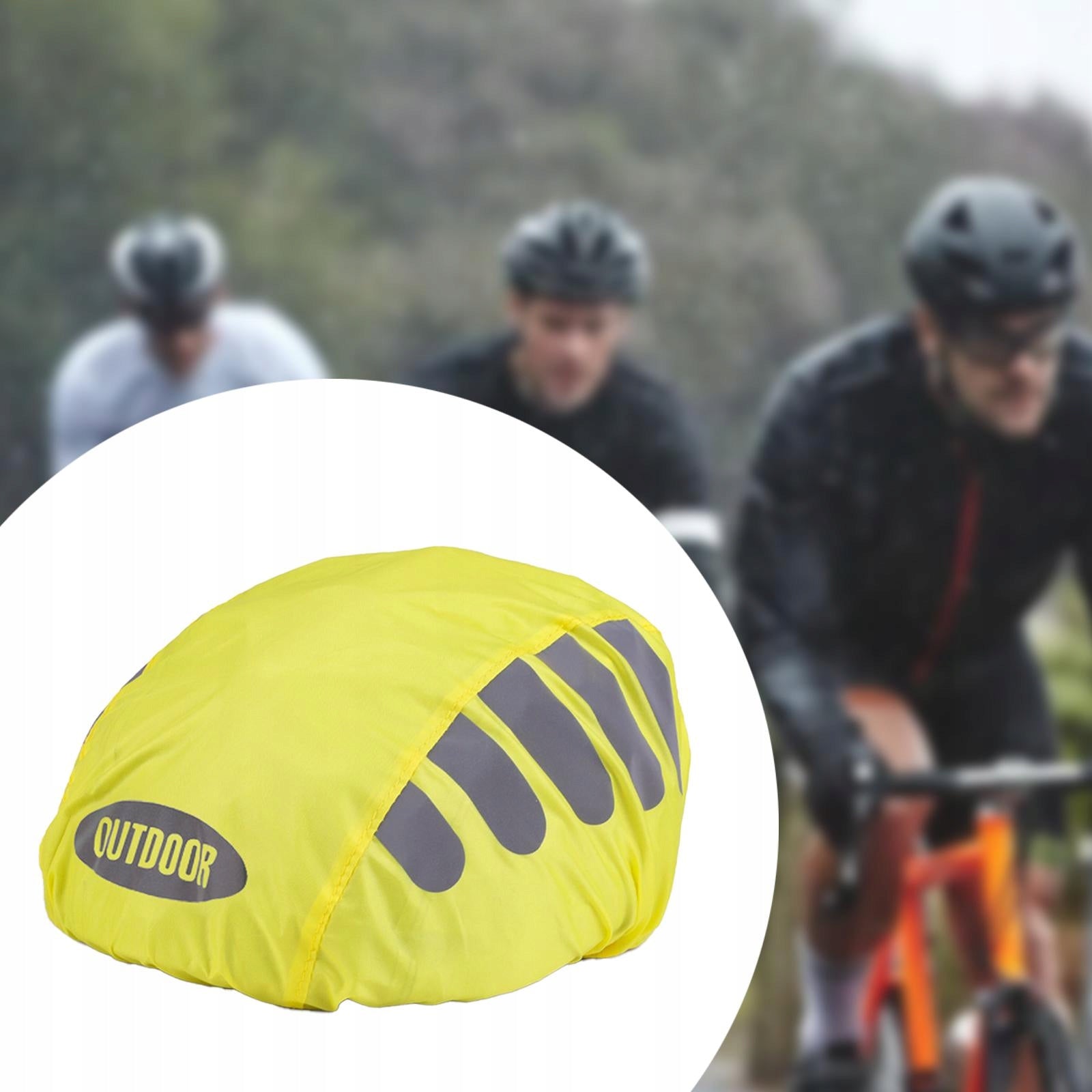 Bike Helmet Cover Dustproof Reusable Lightweight Bicycle Helmet Rain Yellow
