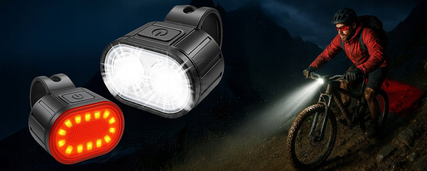 Bike Light Kit 300lm Rechargeable 800mAh USB-C LED Front Rear IPX4 Manufacturer code KAT76904