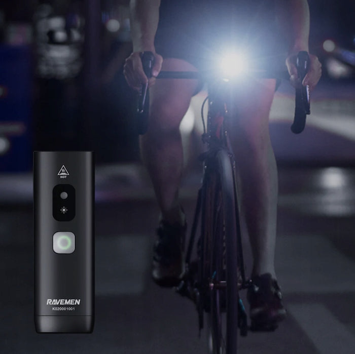 Bike Light Ravemen K1000 AI Powered Light Front Black Brand Ravemen