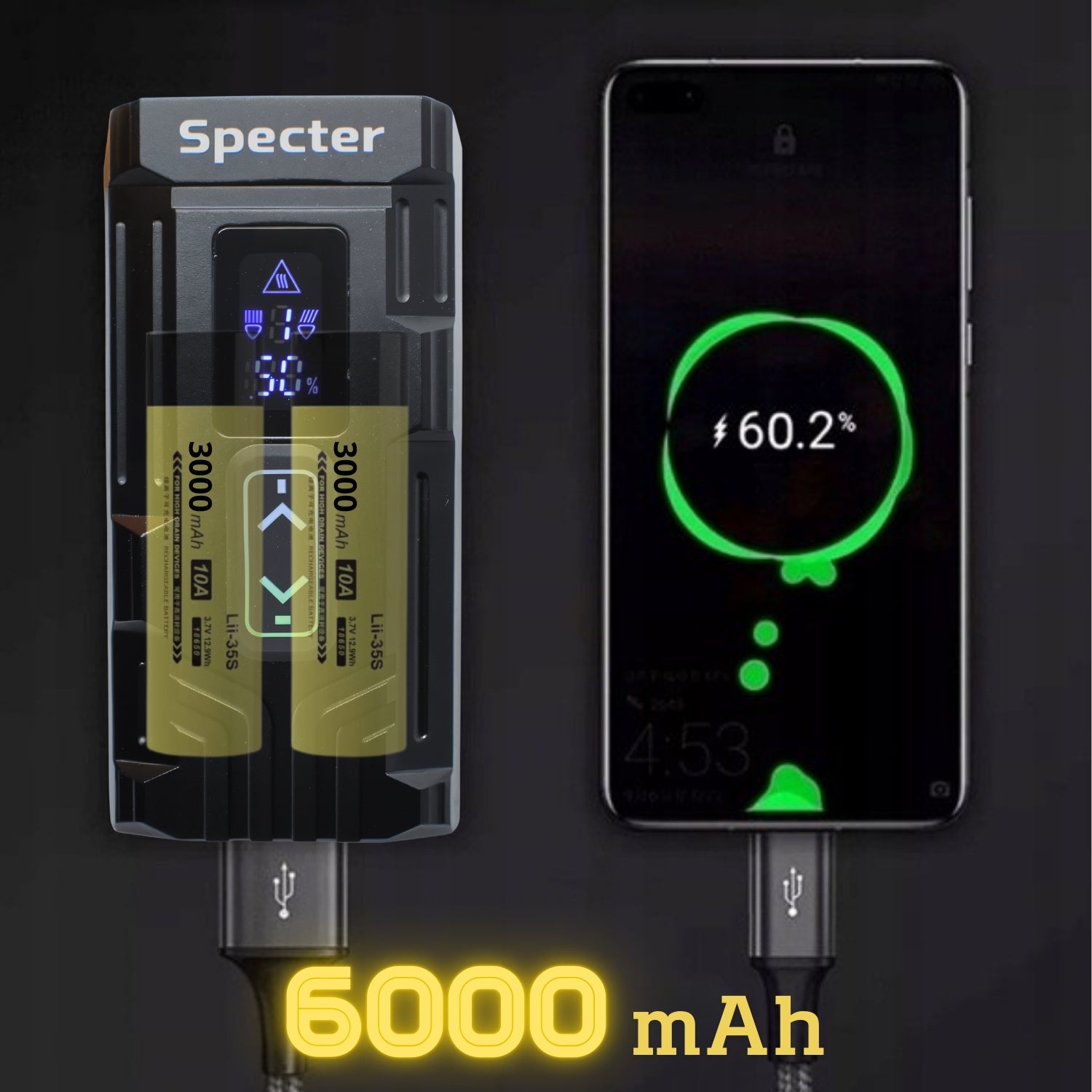 Bike Light Rechargeable Flashlight Front 1600 LM Power bank 6000 mAh Brand Specter