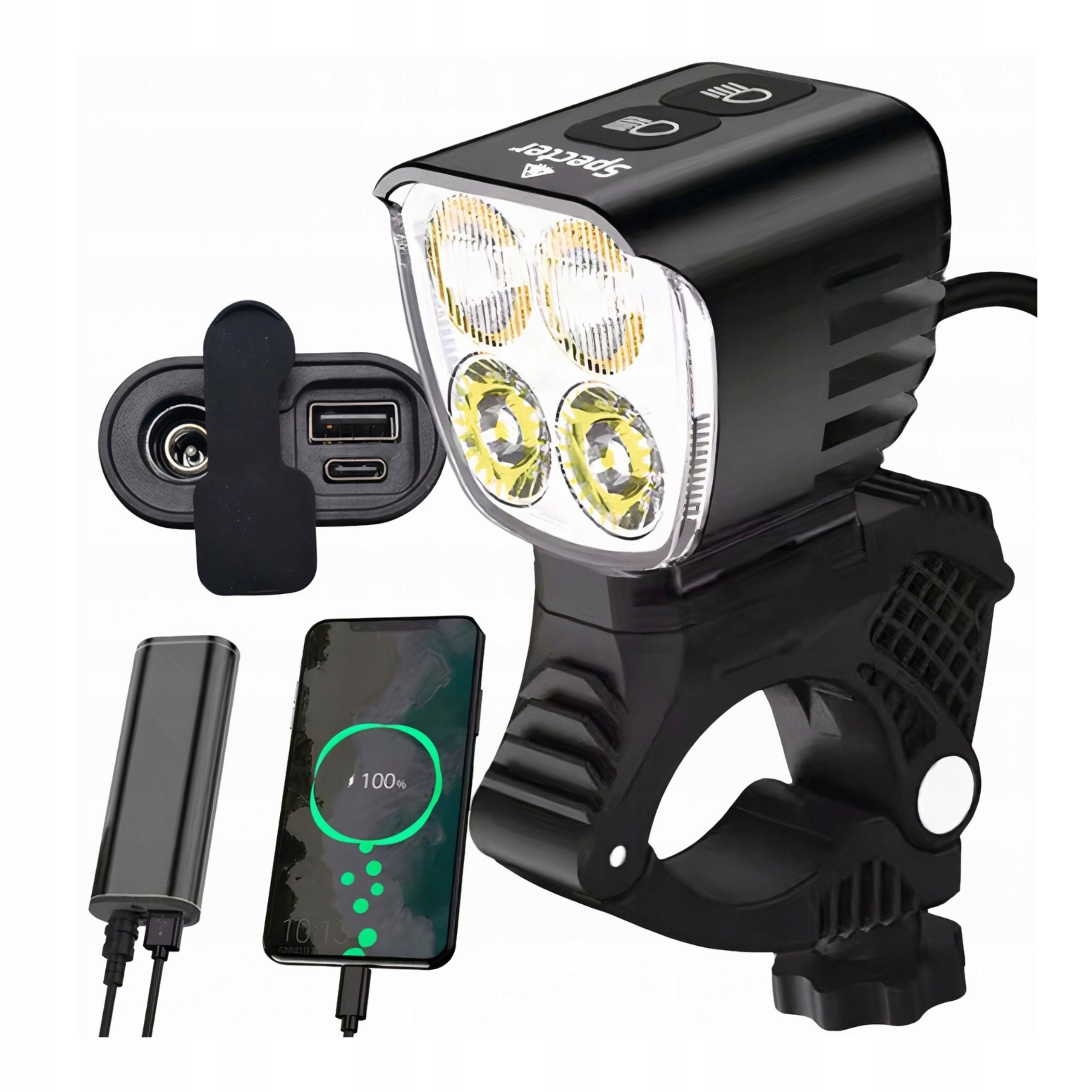 Bike Light SPECTER Cirrus 2000LM Powerbank USB 13 Modes IPX64