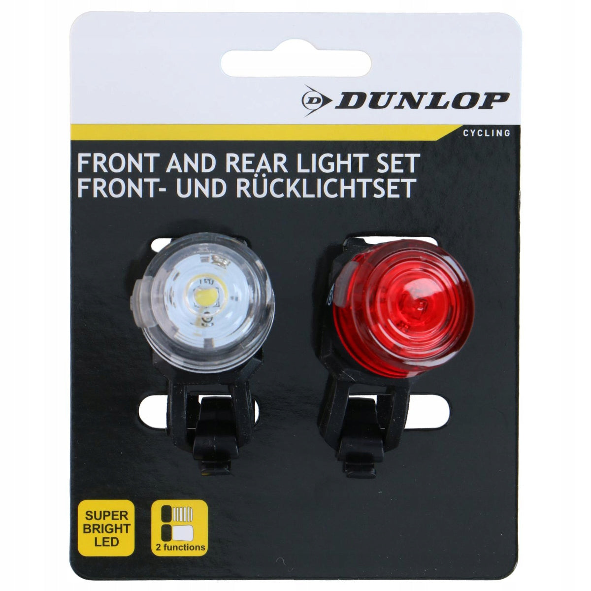Bike Lights Bike Light Set Universal Front Rear Dunlop Packaging status original