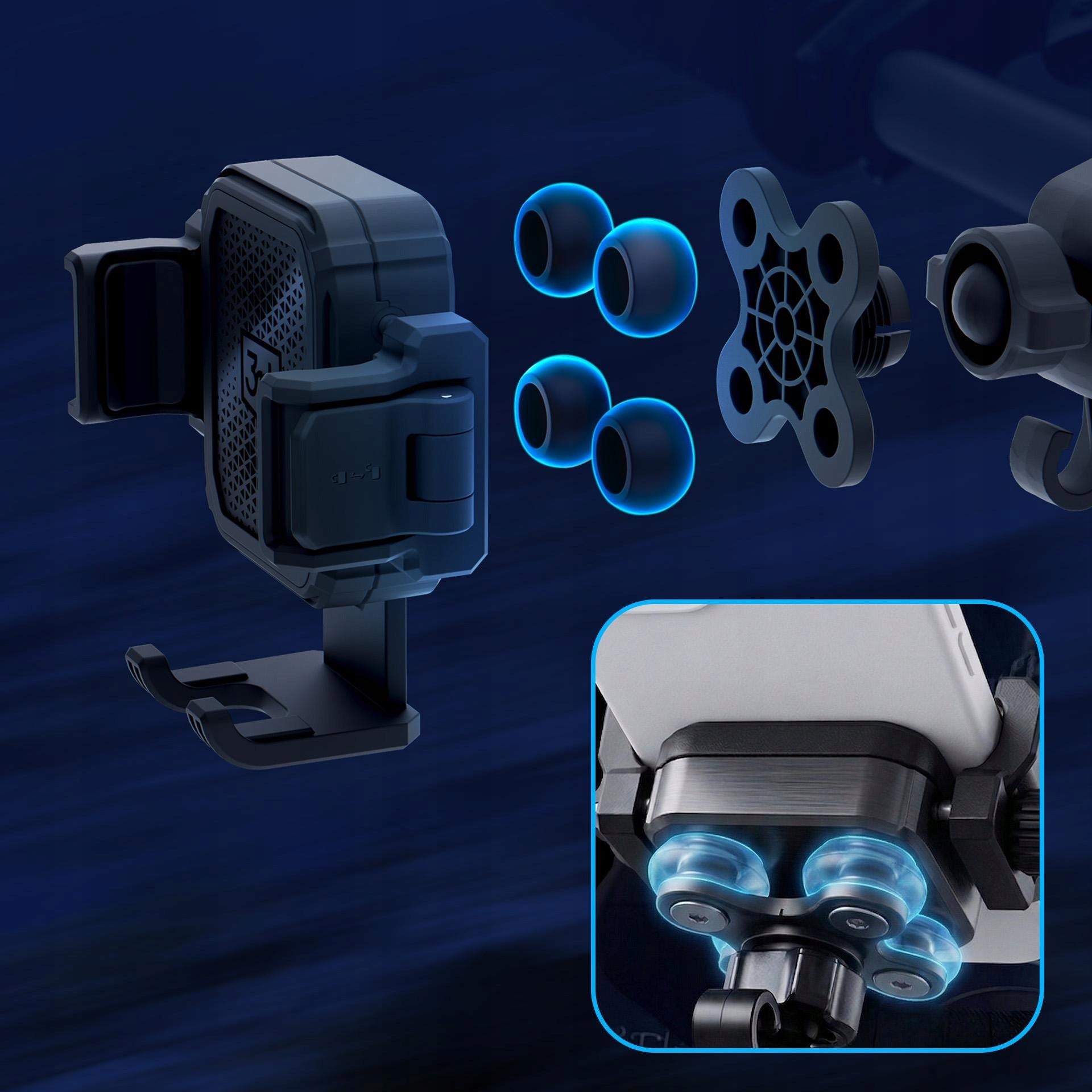 Bike/MTB/Motorcycle Phone Holder 3mk Bike Holder Damper Pro Brand 3mk