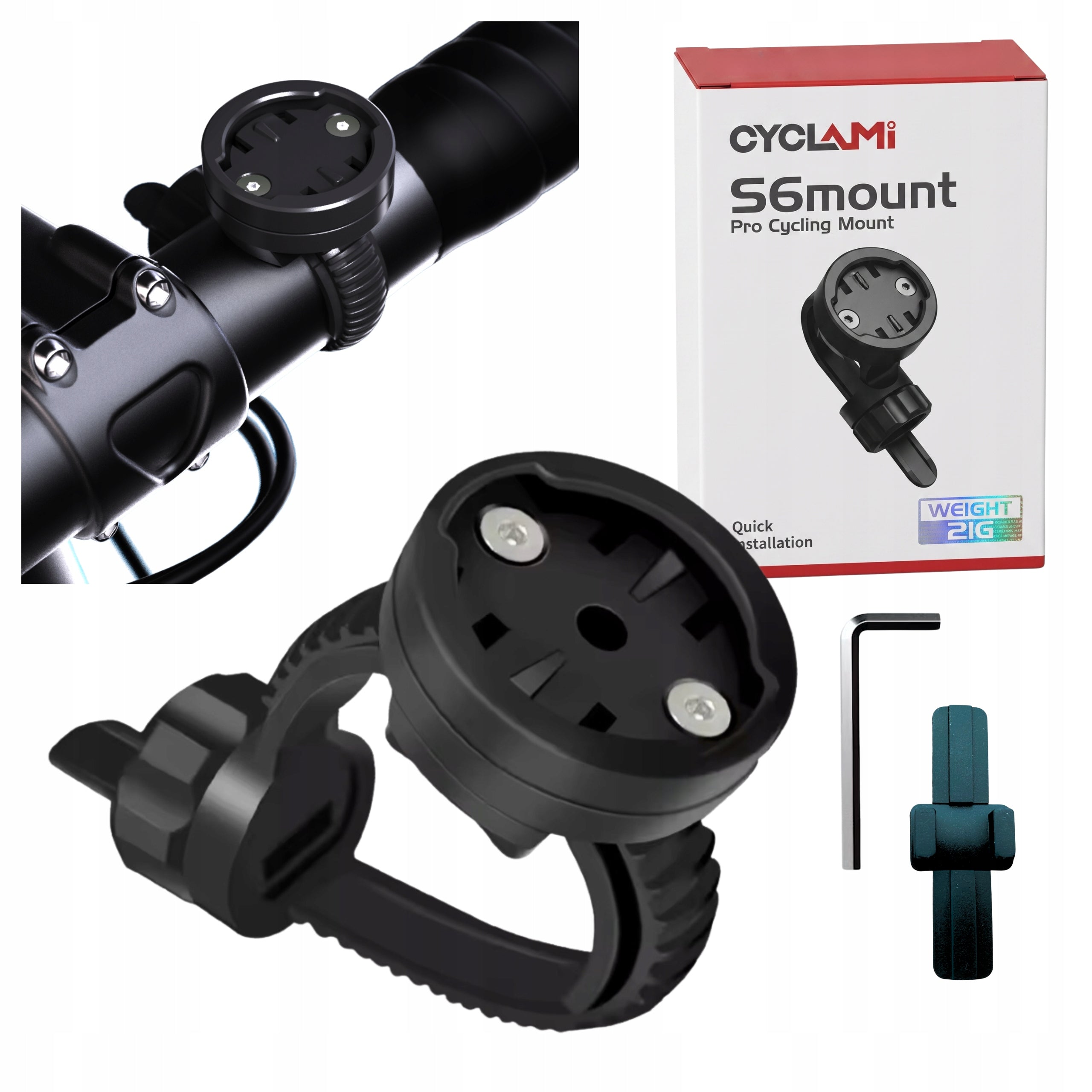 Bike Mount for Handlebar Light Universal for Garmin