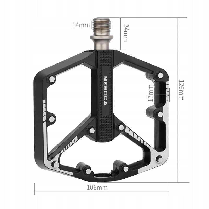 Bike Pedals Meroca Model 632 Double DU 9/16 black Brand Meroca