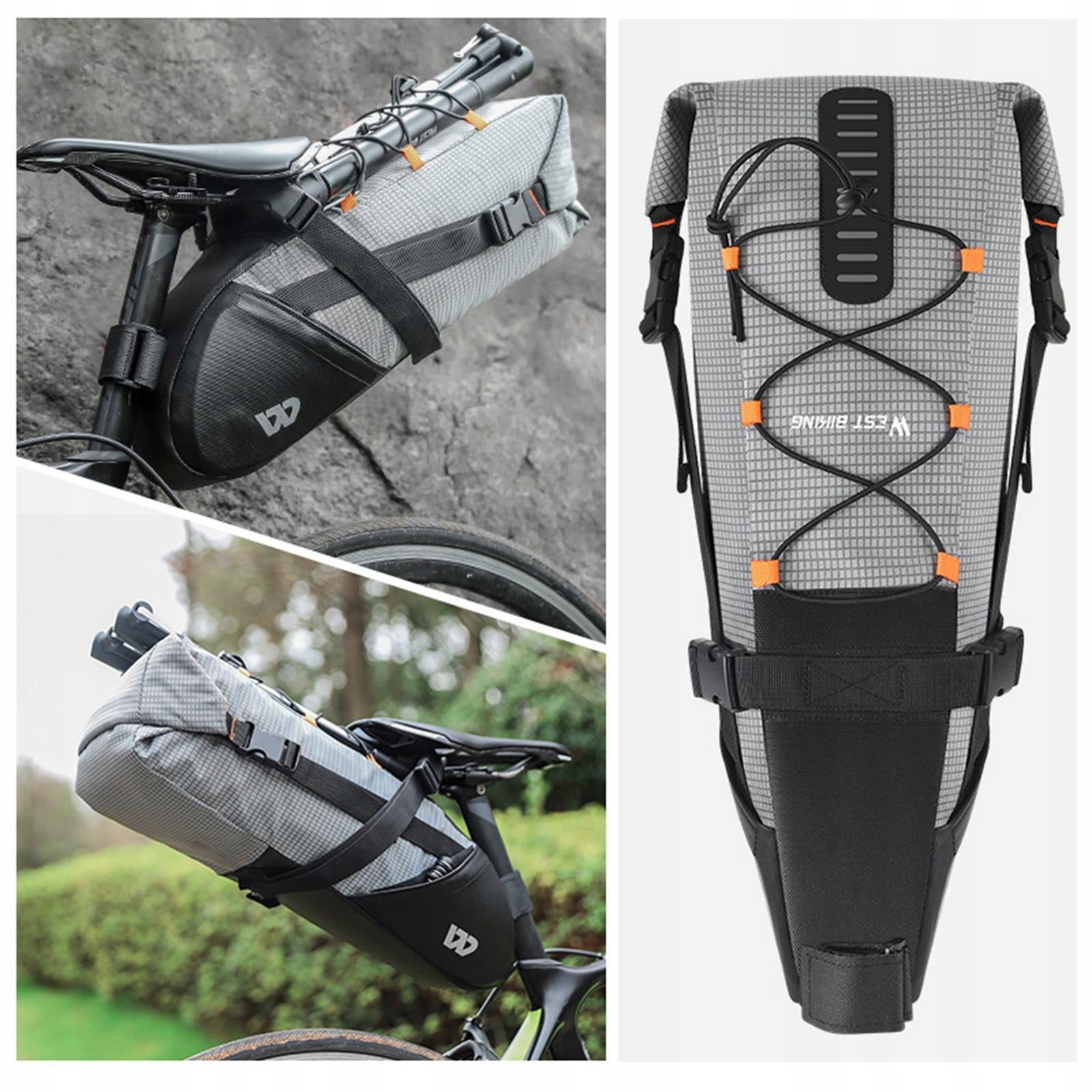 Bike Saddle Bag 10L Waterproof Bike Under Seat Bag, Strap on Seat Bag Large Brand no brand