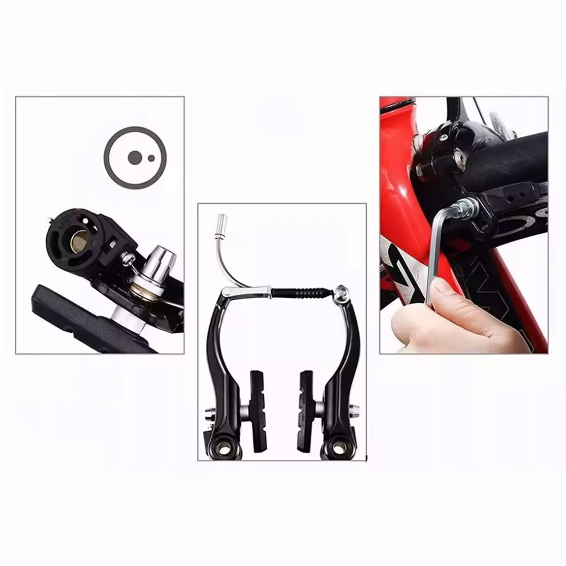 Bike V-Brake Pads 110mm Aluminium Set Front & Rear Packaging status original