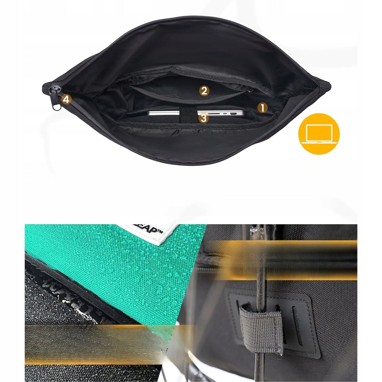 Bike bag 3in1 backpack for trunk waterproof for laptop capacity 30L Brand no brand