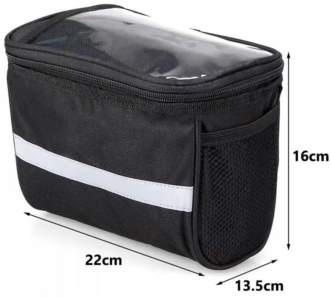 Bike handlebar bag bicycle pouch 3,5L case phone waterproof Color black
