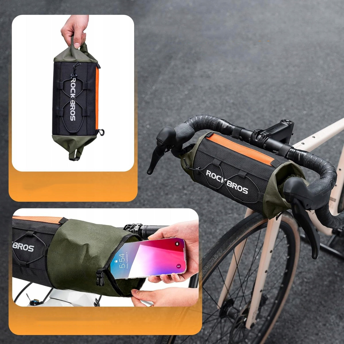 Bike handlebar bag, bicycle pouch, Rockbros, trunk 2L, bag Manufacturer code 5903814659233