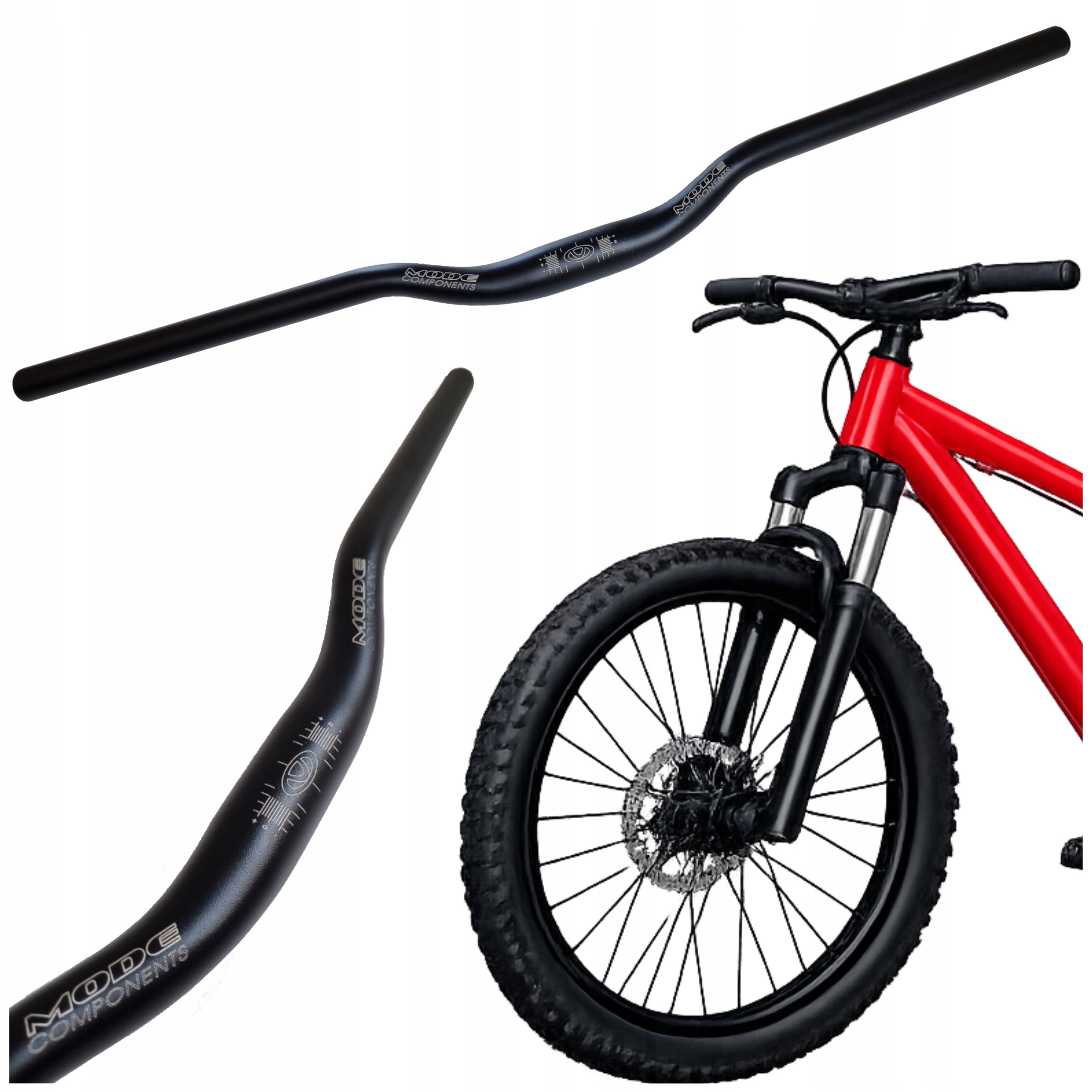 Bike handlebar for MTB dirt Mode MDHB-023 black 720 mm 31,8 mm
