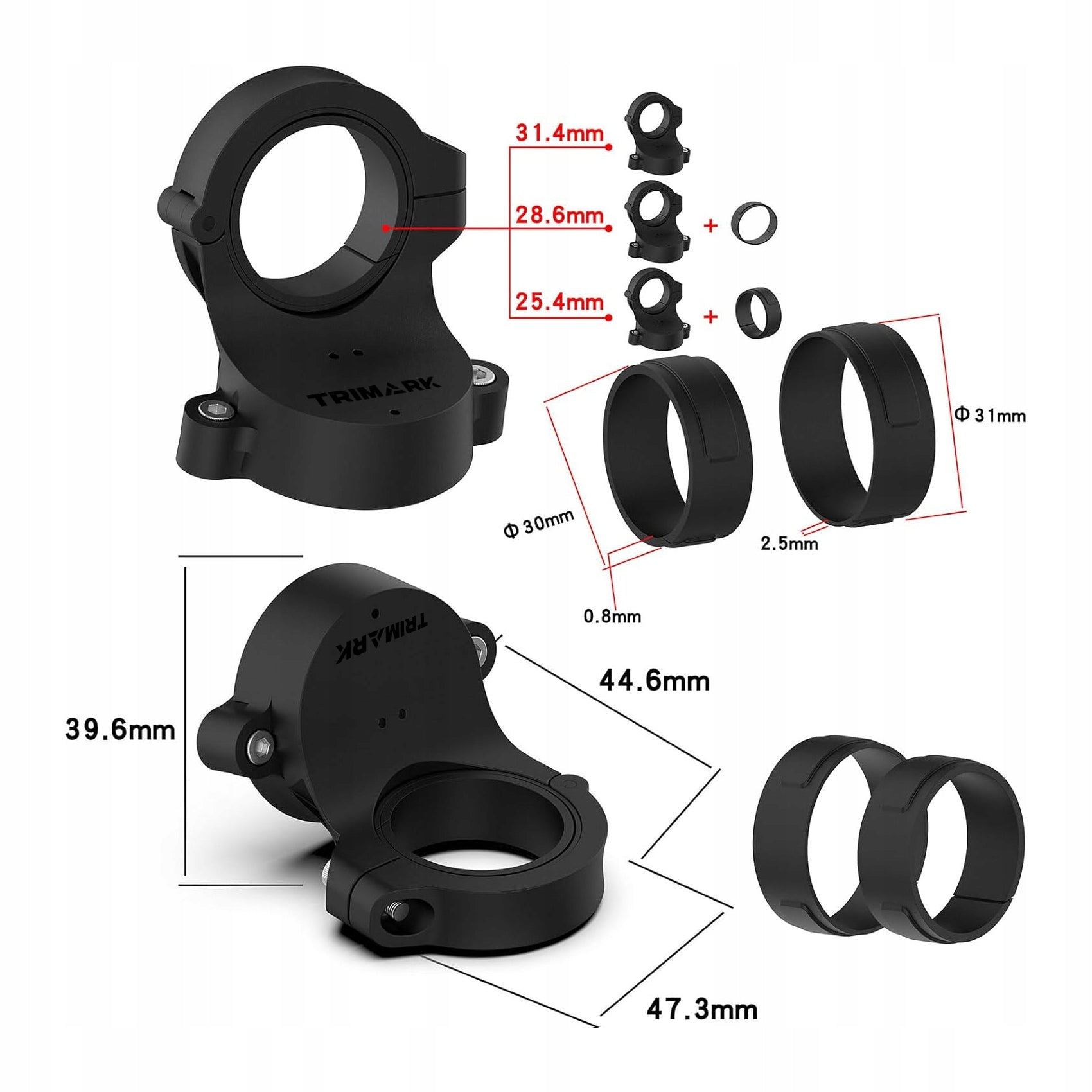 Bike holder for GARMIN Varia RTL 515 radar with space for Apple Airtag Manufacturer code TMTFGVRBK03