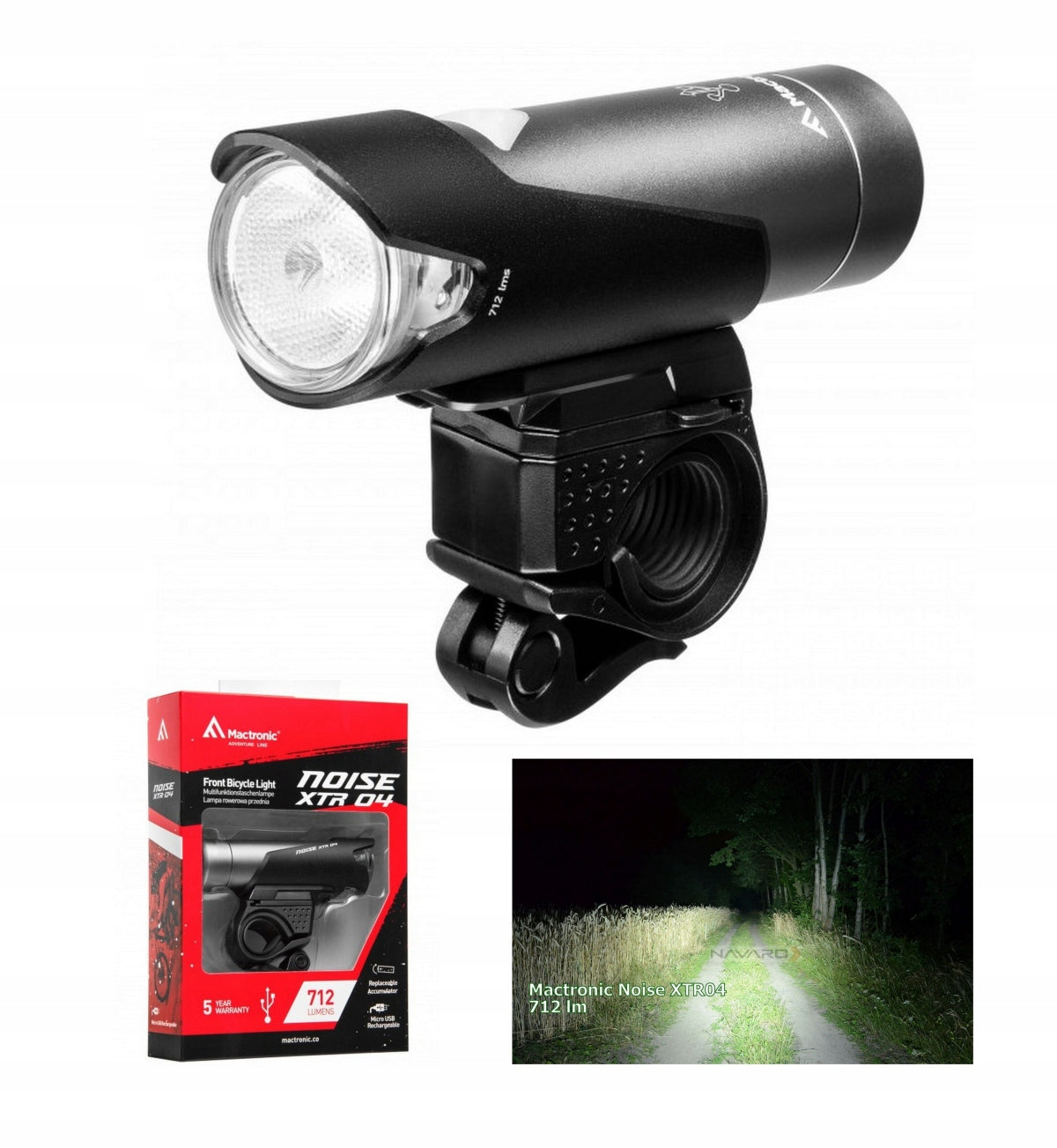 Bike lamp Mactronic Noise XTR04 712lm + Test