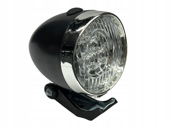 Bike lamp front 3 LED retro + holder