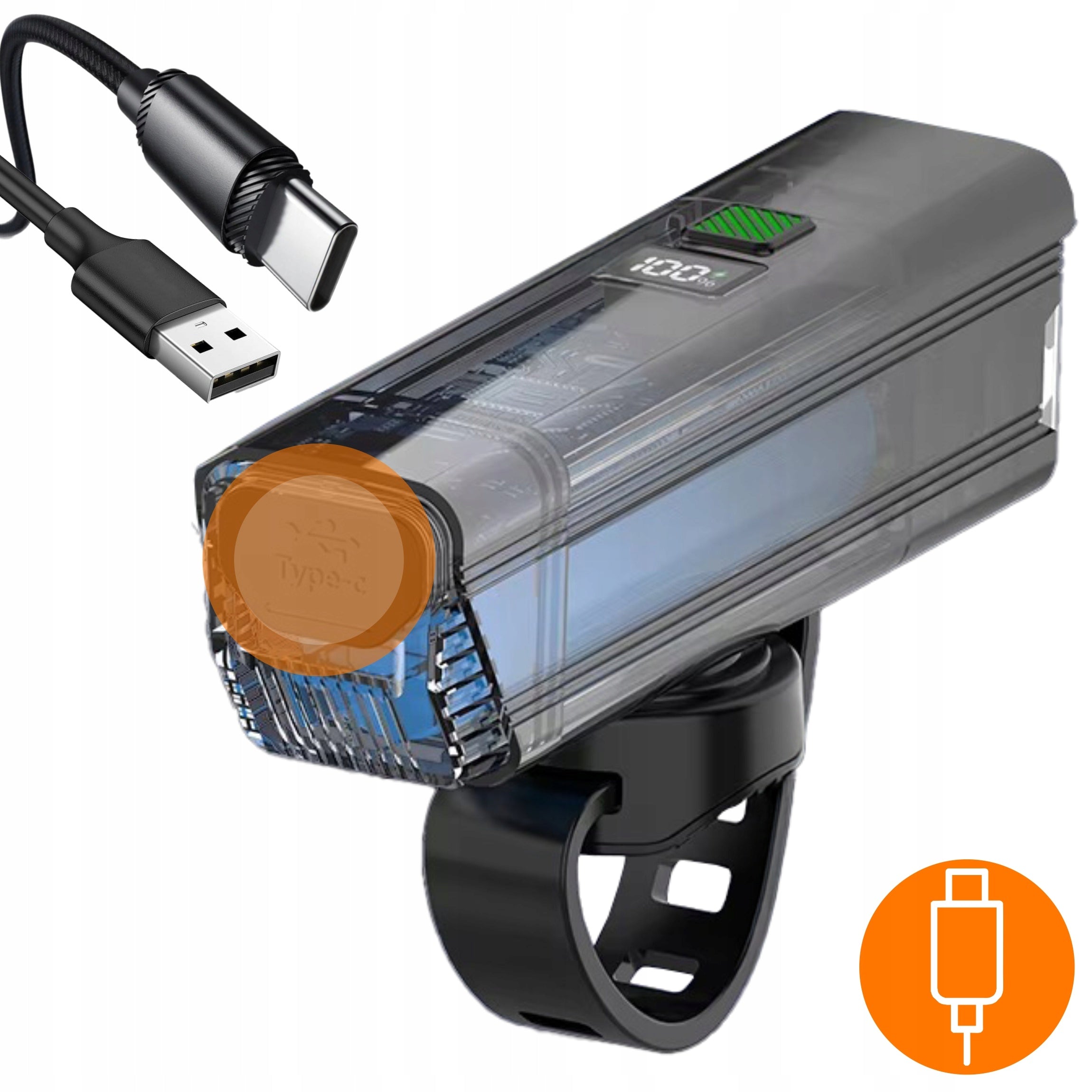 Bike light FRONT + REAR iLight 1000 ProX and rear POWERFUL LIGHT BIKE Model iLight 1000 ProX - 1200lm + iLight REAR