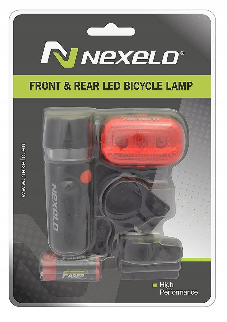 Bike light FRONT and REAR bike lights front rear SET OF LIGHTS Model L177028NEX
