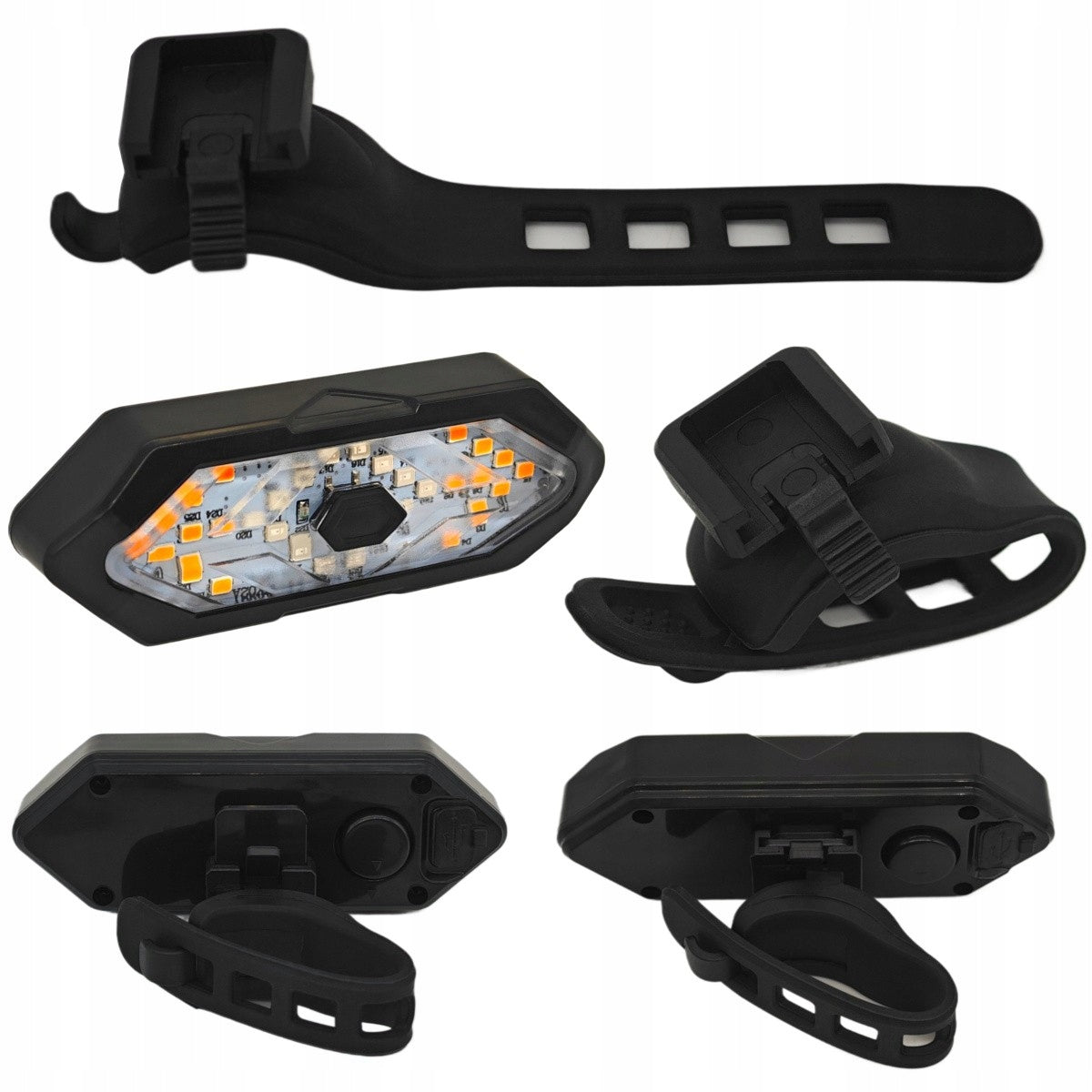 Bike light directions + red light, USB C charging, with remote control Brand no brand