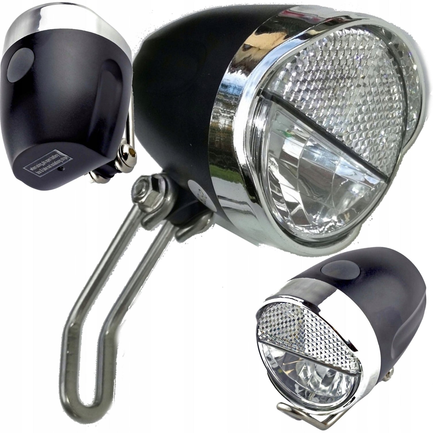 Bike light front batteries for fork 1W 70lm LED lamp POWERFUL EAN (GTIN) 5907433497061