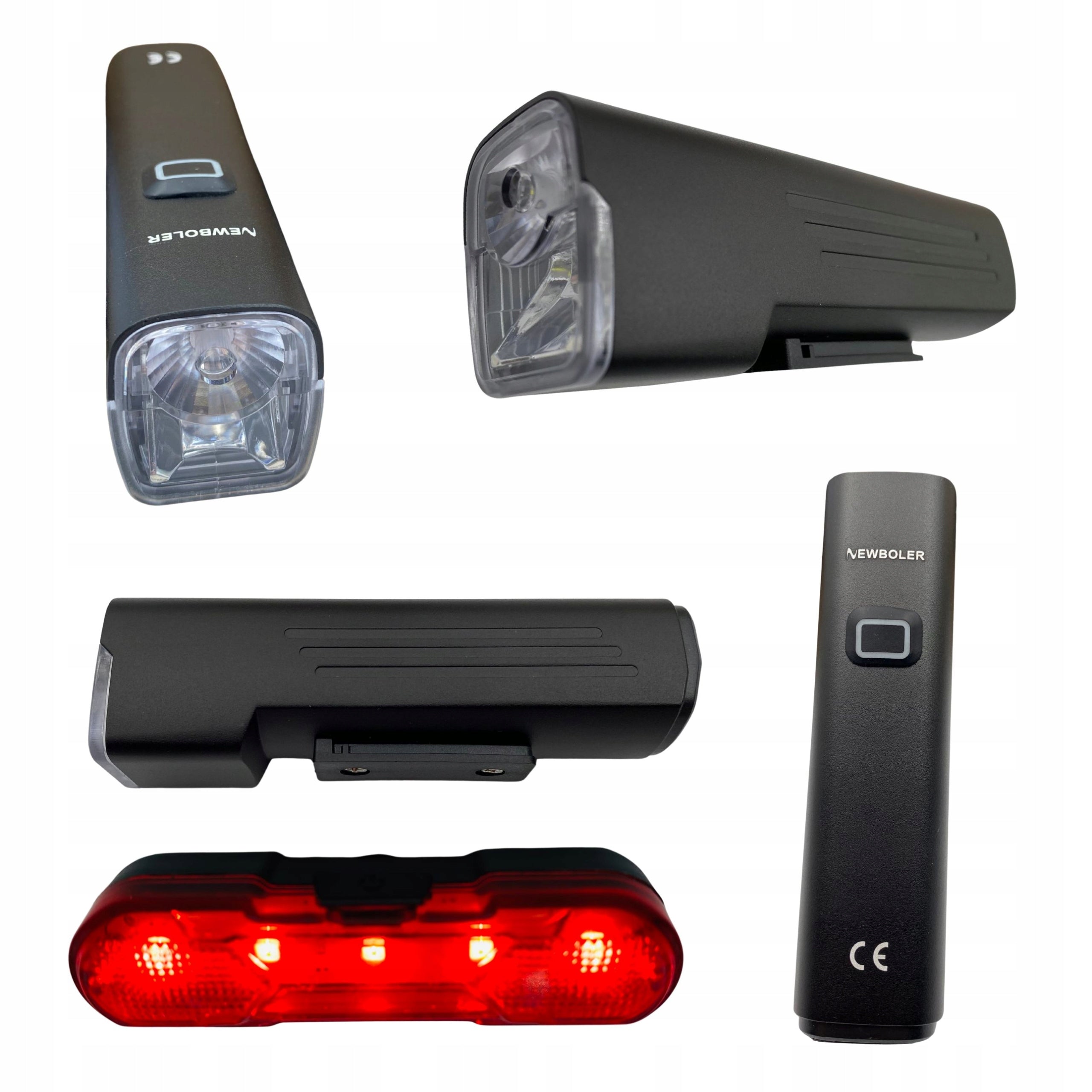 Bike light front rear LED 1000lm long working time premium set Light beam 1000 lm