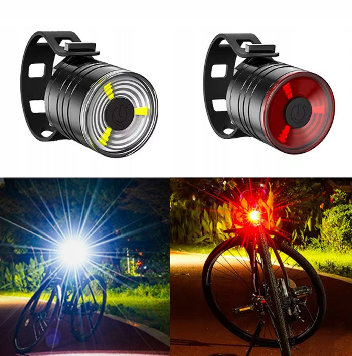 Bike light front rear LED COB bike lights set of 80lm +bat lights. EAN (GTIN) 5907433496392