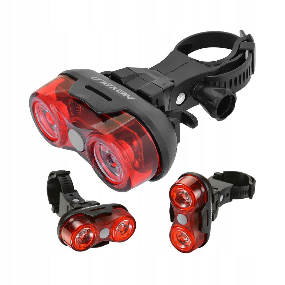 Bike light rear 2LED 0,5W waterproof lamp for rear bike + batteries