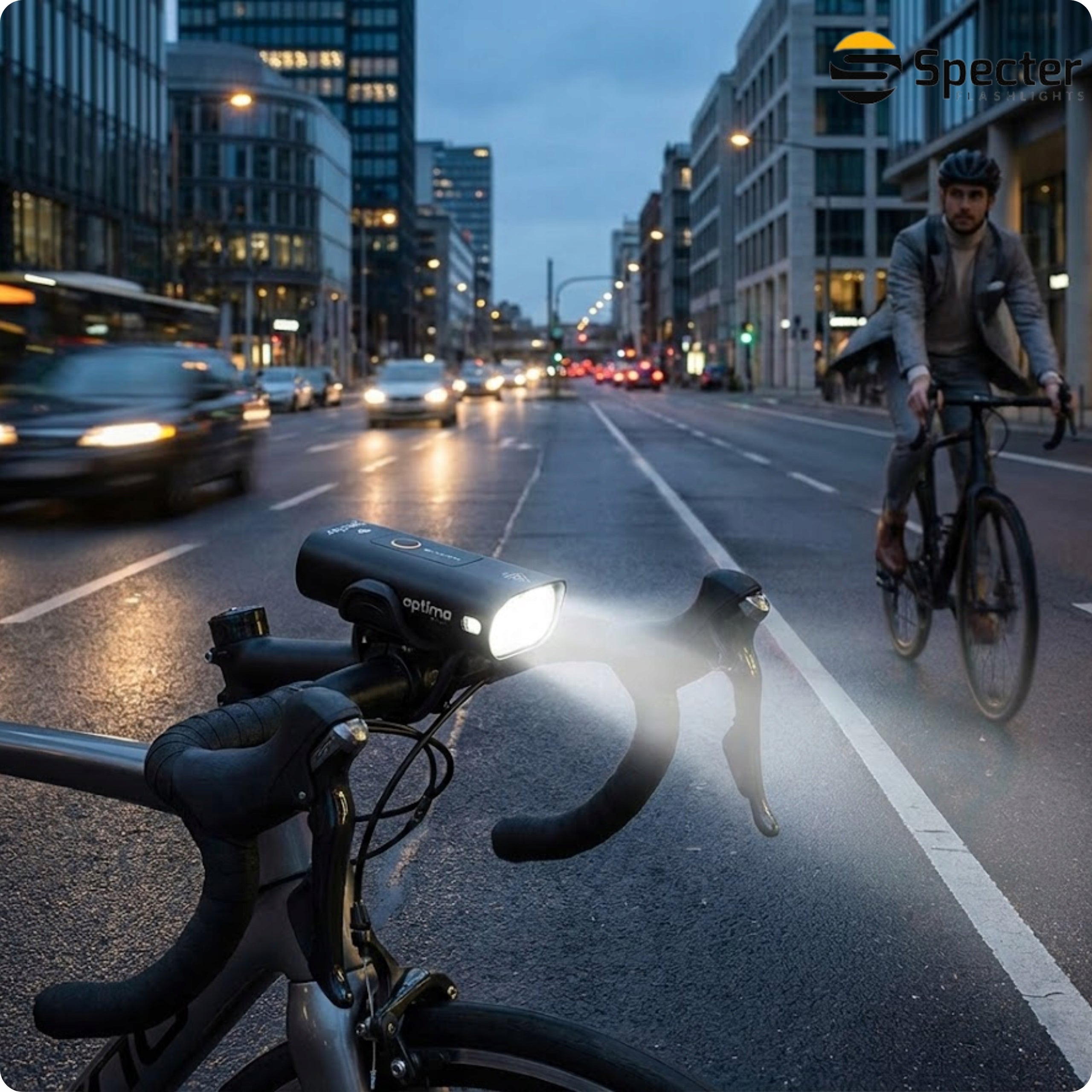 Bike lighting front light Specter Optima450 5 modes USB 1800mAh Packaging status original