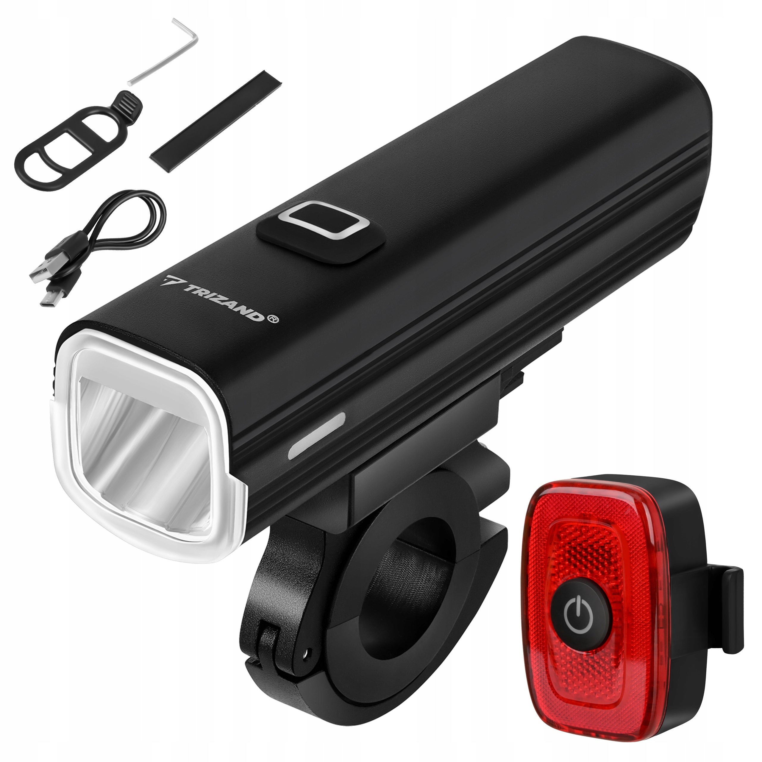 Bike lighting set Trizand LED 1000 lm USB 5 modes 11 h