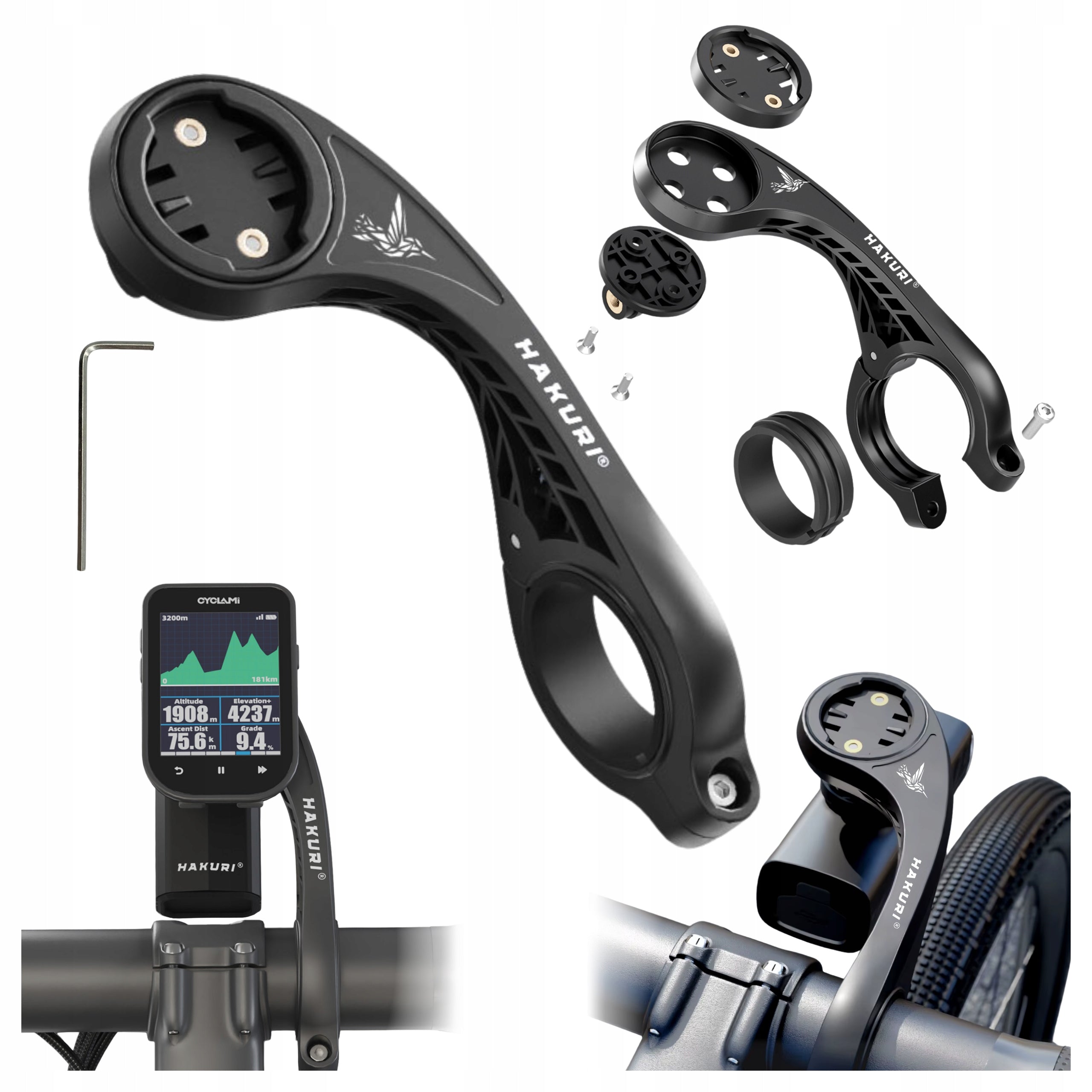Bike mount for GoPro camera Hakuri GPS IGPSPORT Garmin