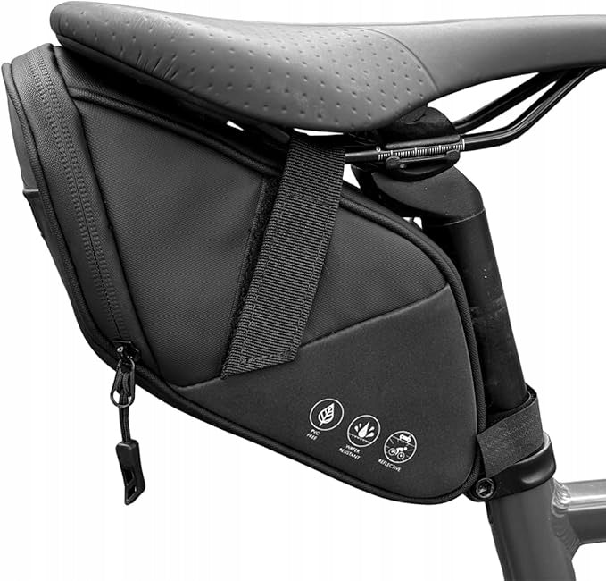 Bike saddle bag 1L BLACK SACHET PVC gravel e-bike bikepacking