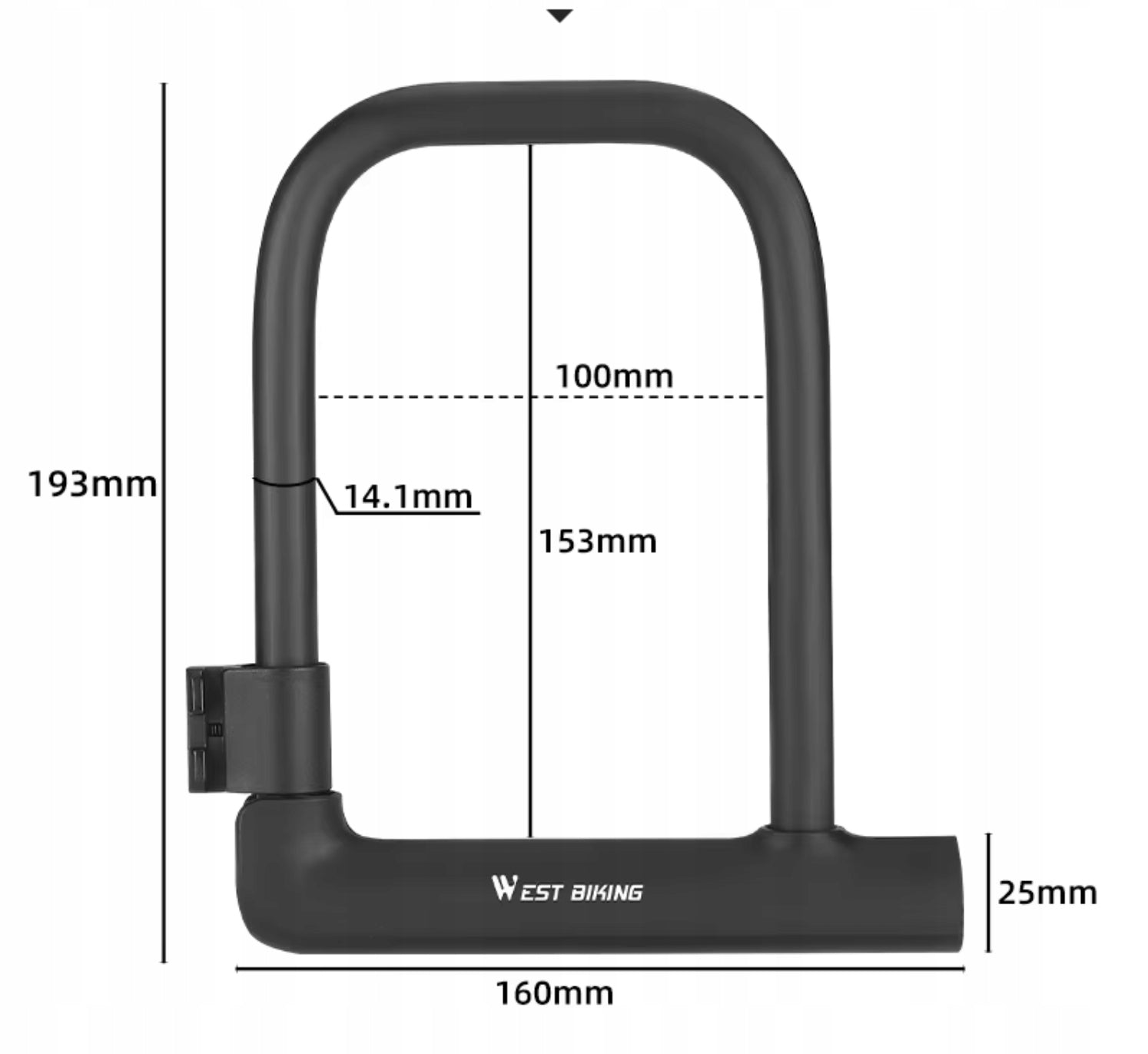 Bike scooter clasp bicycle clasp West Biking U-Lock clasp Model WEST BIKING Bike Lock U-Lock Heavy Duty Bicycle