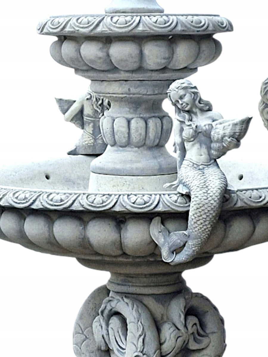 Bilbao Garden Fountain with Mermaid White Concrete Conglomerate Figure Ag-Bet EAN (GTIN) 5904844693013