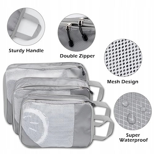 BillyBath Suitcase Organizer Packing Cubes Set, Waterproof, Compression, Nylon Color black