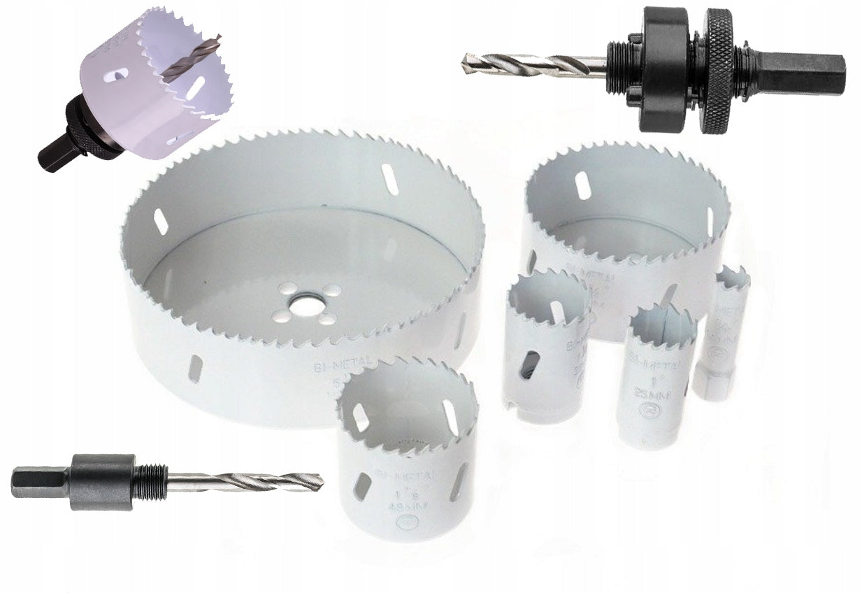 Bimetal hole saw 140mm for wood metal ventilation pipe DREL Purpose aluminum concrete aerated concrete bricks ceramics wood stone nonferrous metal PVC cement slabs drywall chipboard steel synthetic materials